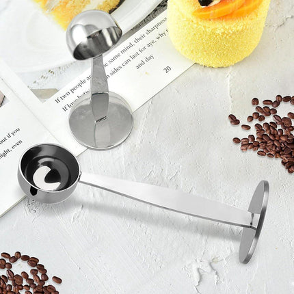 2-in-1 Coffee Spoon Espresso Measuring Spoon Powder Tamper Coffee Scoop Tamping