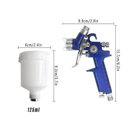HVLP Gravity Feed Spray Tool Automotive Paint Sprayer Kit Nozzle Set