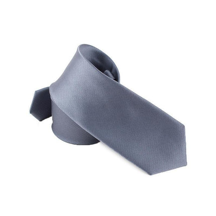 Men's Skinny Tie Fashion Solid Plain Satin Formal Wedding Casual Necktie Ties - Aimall
