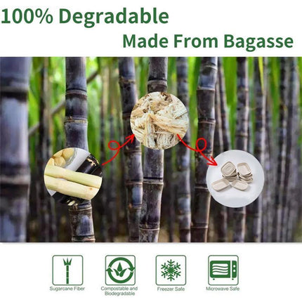 100X Food Preparation Burger Storages Cake Packaging Box Lunch Boxes - Aimall