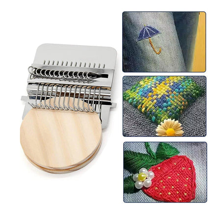 Mini Loom Speedweve Weaving Tools 14 Hooks Darning Machine Handmade Craft
