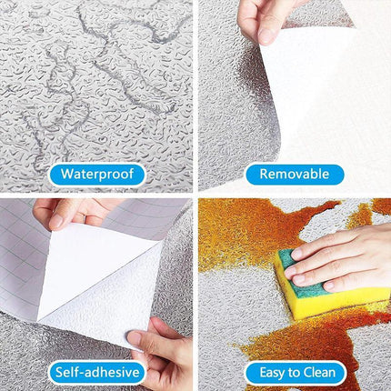 Waterproof Oil Proof Aluminum Foil Sticker Self Adhesive Kitchen Wallpapers AU - Aimall