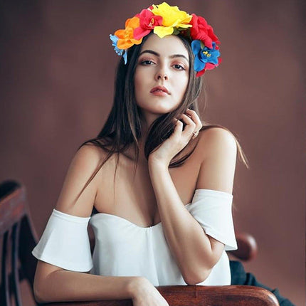 Halloween Vintage Rose Headband Adult Fancy Dress Costume Accessory Flower Party