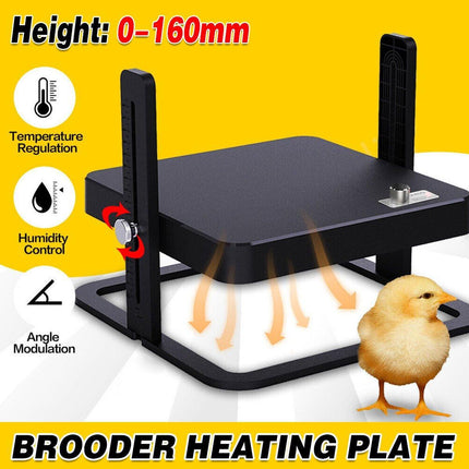 18W Poultry Heating Plate Brooder Warm Chick Duck Chicken Coop Heater 27x27cm - Aimall