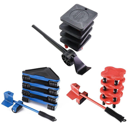 Heavy Duty Moving Tool Set Easy Move Five Piece Furniture Lifter Kit for Home