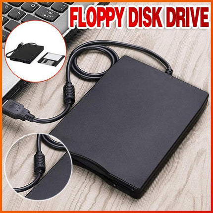 External USB 3.5" Floppy Drive for Windows & Mac - Retro Data Access - Aimall