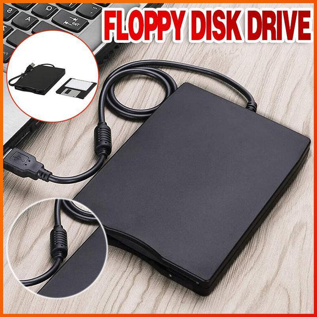 External USB 3.5" Floppy Drive for Windows & Mac - Retro Data Access - Aimall