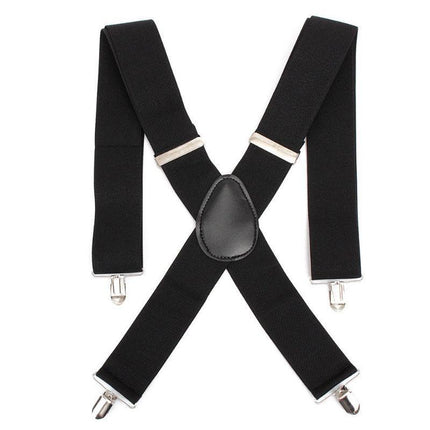 35/50MM Extra Wide Men's Adjustable Elastic Suspenders Clip On Braces Trouser - Aimall