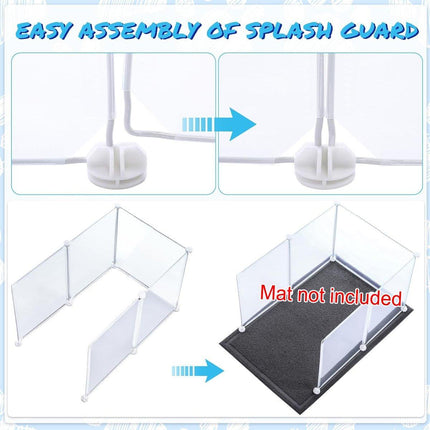 Cat Litter Box Enclosure Splash Proof Baffle Cover Partition for Cats Shield