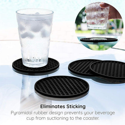 6pcs Silicone Coaster Non-slip Heat Resistant Table Mats Tea Cup Drink Holder