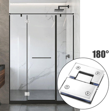 180° 304 Stainless Steel Shower Screen Hinges Frameless Glass Door Enclosures