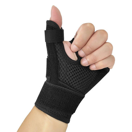 1pc Black Sports Finger Protector Basketball Fitness Thumb Support Guard Sleeve