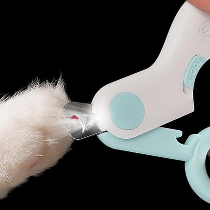 Pet Cat Dog Nail Toe Claw Clippers Scissors Trimmer Grooming Tool with LED Light - Aimall