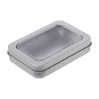 10pcs Metal Iron Box with Open Window Storage Rectangle Packaging Containers