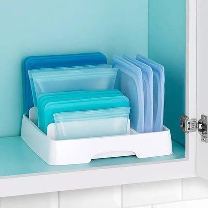 Kitchen Cabinet Storage Box Organizer with Divider Plate for Knife Fork Tabletop
