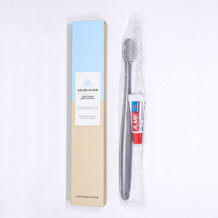 Star Hotel Toiletries Toothbrush and Toothpaste Set for Guesthouse Travel Use