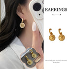 Vintage Medusa Portrait Round Earrings Elegant Fashion Jewelry for Women Gift