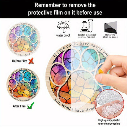 Pet Lover Gift Wall Hanging Wreath Decor Suncatcher for Bedroom Home Decoration