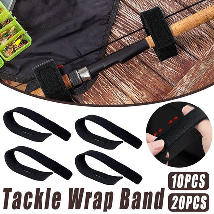 10-20X Fishing Rod Tie Strap Tackle Wrap Band Pole Holder Fastener Fishing Tool