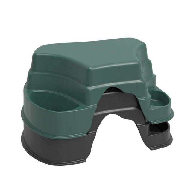Plastic Reptile Hide Box Cave with Food Basin Easy Clean Snake Hiding Landscape
