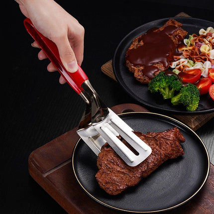 4pcs Stainless Steel Steak Clips Frying Spatula Multifunctional Kitchen Tools