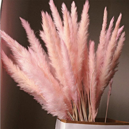 15/30x Artificial Natural Dried Pampas Grass Flowers Bunch Wedding Home Decor - Aimall