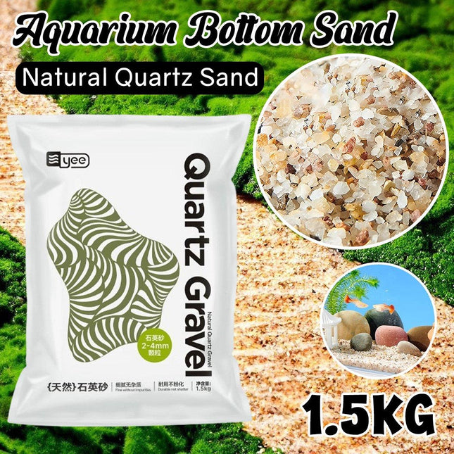 Natural Quartz Sand Aquarium Decoration Natural Fish Tank Base Sand River Stone - Aimall