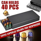 40 Coffee Capsules Pod Holder Drawer Rack Storage Organizer Stand for Nespresso - Aimall