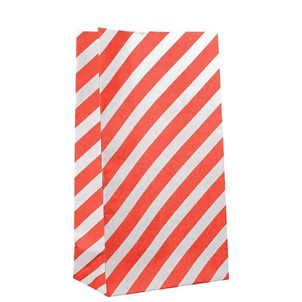 100X Colourful Plaid Kraft Paper Bag Candy Cookie Snack Cake Gift Bags 9*6*18CM - Aimall