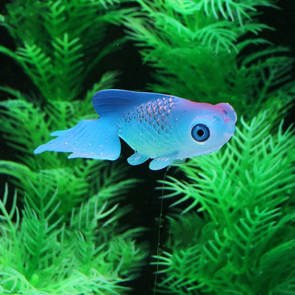 2PCS Artificial Betta Fish Aquarium Decorations Silicone Floating Moving Fish