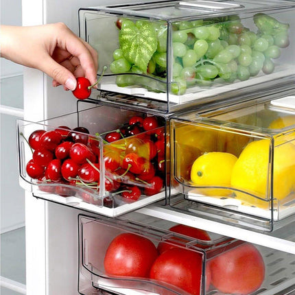 Kitchen Fridge Drawer Organiser Storage Boxes Refrigerator Storage Containers