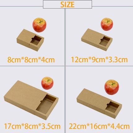 100PCS DIY Paper Box Drawer Type Jewelry Packing Box Tea Gift Cosmetics Black - Aimall
