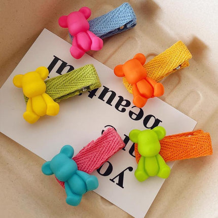 5Pcs Cute Cartoon Animal Hairpin Set for Girls - Mini Hair Clips Party Gift