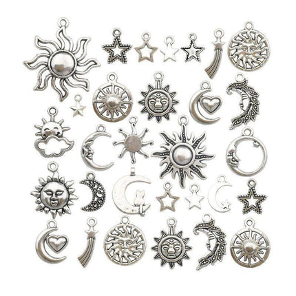 80Pcs Mixed Tibetan Silver Charms Pendants Jewelry Making Findings Diy Craft - Aimall