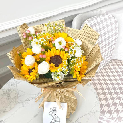 45X Gift Packaging Packing Material Kraft Tissue English Newspaper Bouquet Paper - Aimall