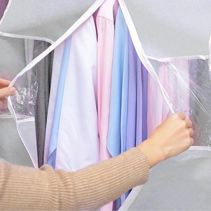 Hanging Garment Covers with Clear Window 120cm for Clothes Rack Closet Hanging