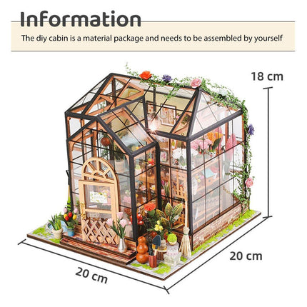  LED Jenny's Flower House DIY Miniature House Kit