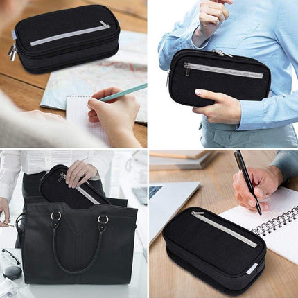 2pcs Large Capacity Multifunctional Pencil Case Storage Bag for School Office