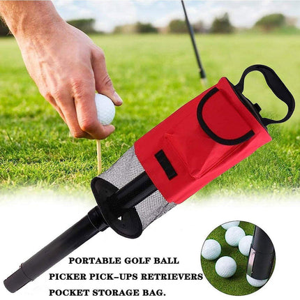 Golf Mesh Ball Pickup Tube Golf Accessories Portable Golf Ball Retriever Tool