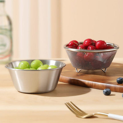 Mini Stainless Steel Sieve Drainage Basket Fruit Filter Basin for Kitchen Use