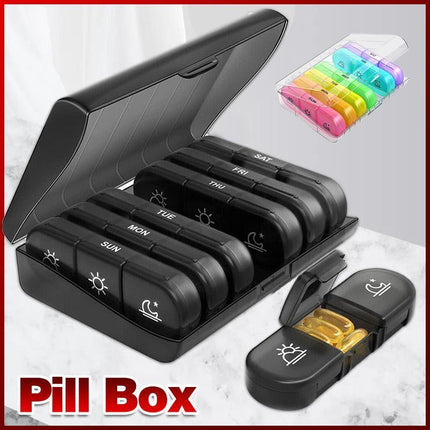 7 Day Medicine Organizer Pill Box Tablet Daily Case Weekly Dispenser Container - Aimall
