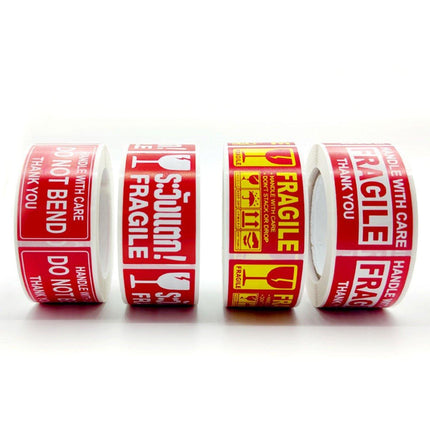 4Rolls Fragile Warning Label Stickers English Caution Handle With Care Packaging