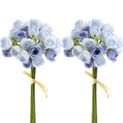 2pcs Artificial Rose Bouquet Valentines Day Gift Fake Flowers Wedding Decor