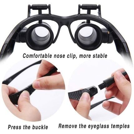 Head Mounted Bifocal Magnifier Jewellery Watch Repair High Magnification Tool