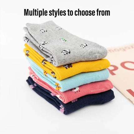 Cute Cat Design Women Cotton Socks Fun Cartoon Cute Tube Socks for Casual Wear
