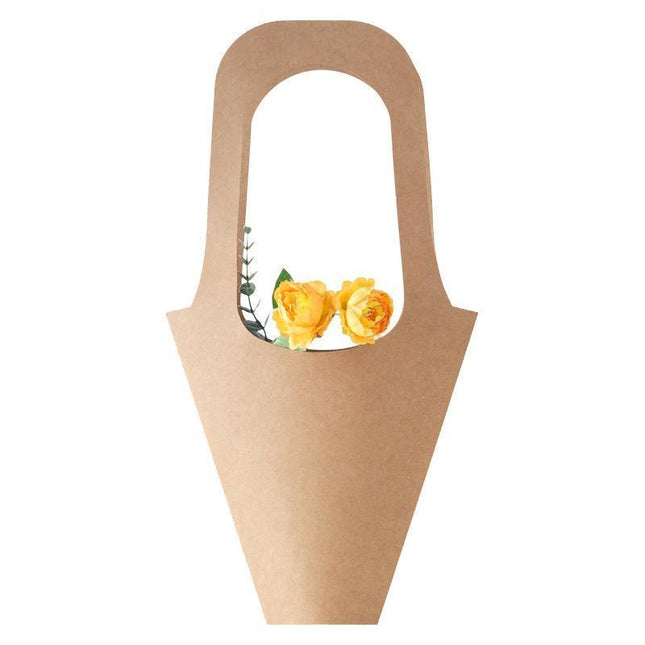 40pcs Kraft Paper Bouquet Bags Handheld Gift Valentine's Day Flower Packaging