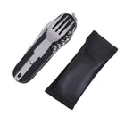 6in1 Portable Folding Knife Fork Spoon Set Outdoor Multi Functional Tableware