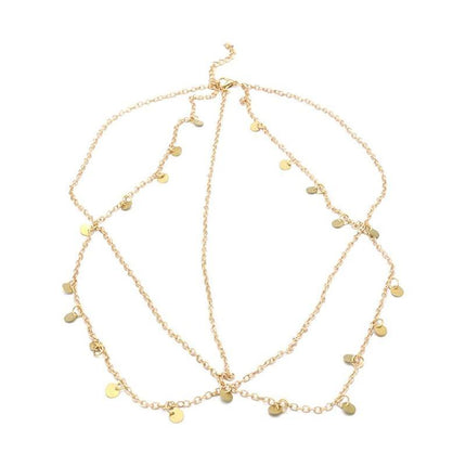 Bohemia Boho Gypsy Wafer Tassel Head Chain Headpiece Beauty Party Jewellery HOT - Aimall
