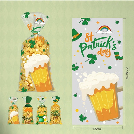 150pcs St Patricks Day Goodie Bags Party Favour Flat Pocket Gift Wrap Set