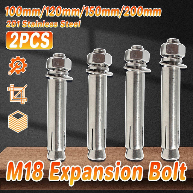 2pcs M18 Hexagonal Expansion Bolts Outer Expansion Screws Wall Anchor
